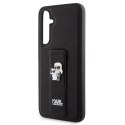 Etui Karl Lagerfeld Gripstand Saffiano Karl&Choupette Pins na Samsung Galaxy S23 FE - czarne