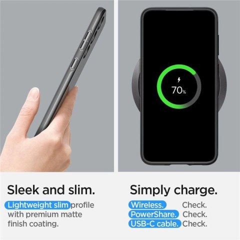 Etui Spigen Thin Fit na Samsung Galaxy S23 - czarne Etui Spigen Thin Fit na Samsung Galaxy S23 - czarne