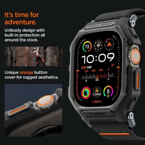 Etui z paskiem Spigen Lite Fit Pro na Apple Watch Ultra 1 / 2 (49 mm) - czarny mat Etui z paskiem Spigen Lite Fit Pro na Apple Watch Ultra 1 / 2 (49 mm) - czarny mat