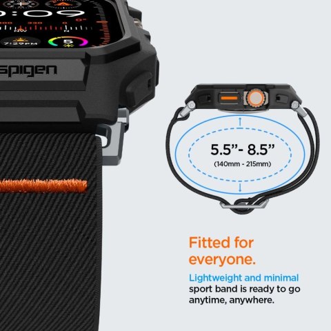 Etui z paskiem Spigen Lite Fit Pro na Apple Watch Ultra 1 / 2 (49 mm) - czarny mat Etui z paskiem Spigen Lite Fit Pro na Apple Watch Ultra 1 / 2 (49 mm) - czarny mat