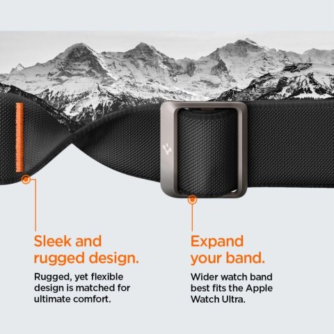 Etui z paskiem Spigen Lite Fit Pro na Apple Watch Ultra 1 / 2 (49 mm) - czarny mat Etui z paskiem Spigen Lite Fit Pro na Apple Watch Ultra 1 / 2 (49 mm) - czarny mat