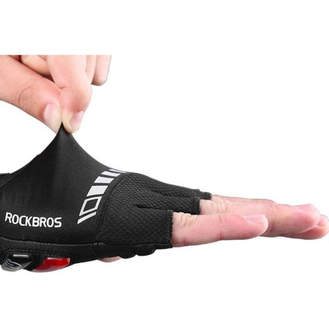 Rękawiczki rowerowe Rockbros S143-BK XL z wkładkami żelowymi - czarne Rękawiczki rowerowe Rockbros S143-BK XL z wkładkami żelowymi - czarne