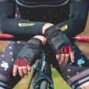 Rękawiczki rowerowe Rockbros S169BR L z wkładkami żelowymi - czarno-czerwone