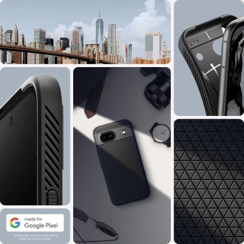 Etui Spigen Liquid Air na Google Pixel 8A - czarny mat Etui Spigen Liquid Air na Google Pixel 8A - czarny mat