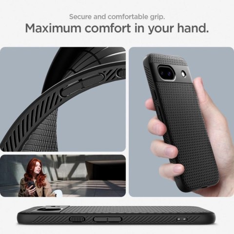 Etui Spigen Liquid Air na Google Pixel 8A - czarny mat Etui Spigen Liquid Air na Google Pixel 8A - czarny mat