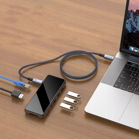 Kabel Tech-Protect UltraBoost Max USB-C 4.0 / USB-C 4.0 PD 240W 8K 40Gbps 1m - szary Kabel Tech-Protect UltraBoost Max USB-C 4.0 / USB-C 4.0 PD 240W 8K 40Gbps 1m - szary