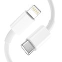 Ładowarka Tech-Protect C20W sieciowa USB-C PD 20W / USB-A QC 3.0 z kablem USB-C / Lightning - biała