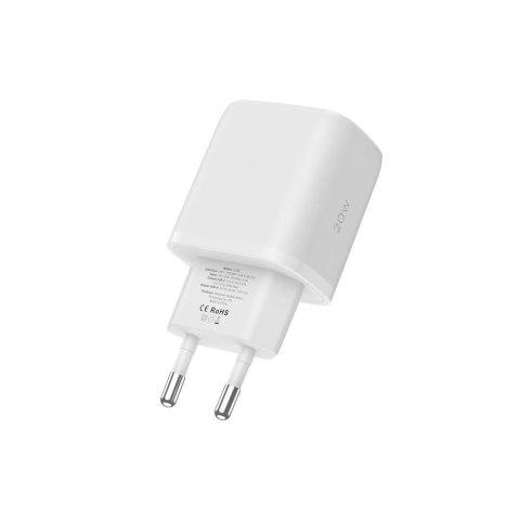 Ładowarka Tech-Protect C20W sieciowa USB-C PD 20W / USB-A QC 3.0 z kablem USB-C / Lightning - biała Ładowarka Tech-Protect C20W sieciowa USB-C PD 20W / USB-A QC 3.0 z kablem USB-C / Lightning - biała