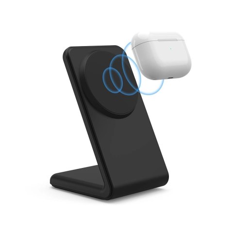 Ładowarka Tech-Protect QI15W-A23 indukcyjna MagSafe 15W w formie stojaka - czarna Ładowarka Tech-Protect QI15W-A23 indukcyjna MagSafe 15W w formie stojaka - czarna
