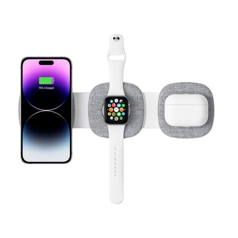 Ładowarka Tech-Protect QI15W-A32 indukcyjna 3w1 z MagSafe na smartfon / Apple Watch / AirPods - szara Ładowarka Tech-Protect QI15W-A32 indukcyjna 3w1 z MagSafe na smartfon / Apple Watch / AirPods - szara