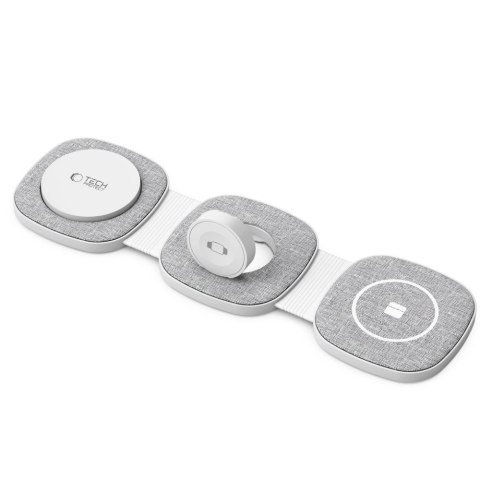 Ładowarka Tech-Protect QI15W-A32 indukcyjna 3w1 z MagSafe na smartfon / Apple Watch / AirPods - szara Ładowarka Tech-Protect QI15W-A32 indukcyjna 3w1 z MagSafe na smartfon / Apple Watch / AirPods - szara