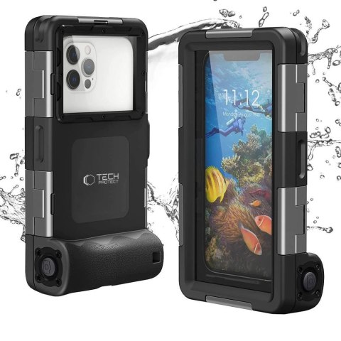 Pokrowiec Tech-Protect Waterproof Case wodoodporny IPX8 na smartfony 4.7-6.7" - czarny Pokrowiec Tech-Protect Waterproof Case wodoodporny IPX8 na smartfony 4.7-6.7" - czarny