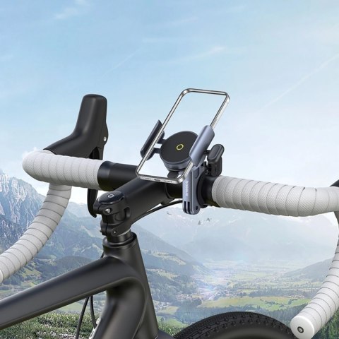 Uchwyt Baseus PrimeTrip magnetyczny na telefon na rower / hulajnogę / skuter - czarny Uchwyt Baseus PrimeTrip magnetyczny na telefon na rower / hulajnogę / skuter - czarny
