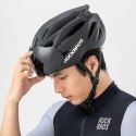 Kask rowerowy Rockbros z szybką, odpinane okulary z ochroną UV, unisex - zielony