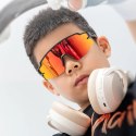 Okulary rowerowe Rockbros dla dzieci, polaryzacyjne, z ochroną UV dziecięce - różowe