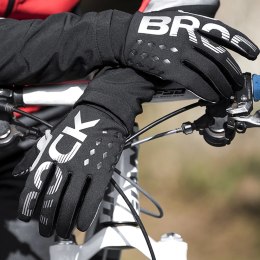 Rękawiczki rowerowe Rockbros ocieplane, długie, rozmiar: XXL - czarno-szare