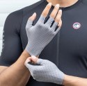 Rękawiczki rowerowe Rockbros oddychające, krótkie palce, rozmiar: XL - szare