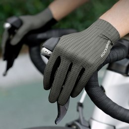 Rękawiczki rowerowe Rockbros oddychające, pełne, rozmiar: M - zielone