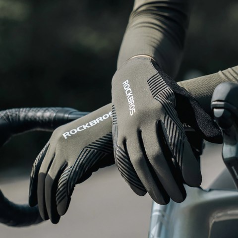 Rękawiczki rowerowe Rockbros wiosna/lato/jesień, pełne, rozmiar: XXL - czarne Rękawiczki rowerowe Rockbros wiosna/lato/jesień, pełne, rozmiar: XXL - czarne