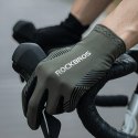 Rękawiczki rowerowe Rockbros wiosna/lato/jesień, pełne, rozmiar: XXL - zielone