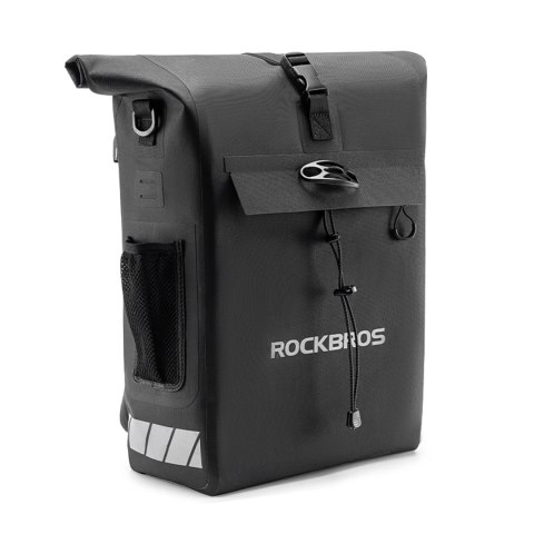 Sakwa rowerowa Rockbros z funkcją plecaka, wodoodporna, z zaczepem na kask 18l - czarna Sakwa rowerowa Rockbros z funkcją plecaka, wodoodporna, z zaczepem na kask 18l - czarna