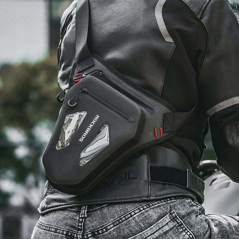Torba motocyklowa Rockbros na nogę, udo, pas, ramię - czarna Torba motocyklowa Rockbros na nogę, udo, pas, ramię - czarna
