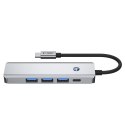 Adapter Tech-Protect HB01 HUB Adapter 5w1 USB-C + USB3.0 + HDMI 4K 60Hz + PD100W - szary