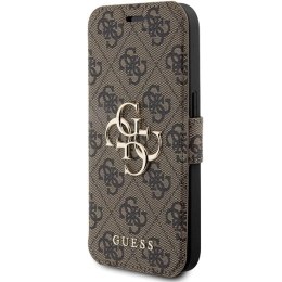 Etui Guess 4G Metal Logo na iPhone 15 Pro Max - brązowe