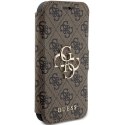 Etui Guess 4G Metal Logo na iPhone 15 Pro Max - brązowe