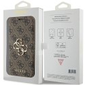 Etui Guess 4G Metal Logo na iPhone 15 Pro Max - brązowe