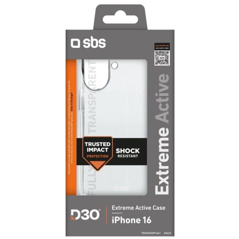Etui SBS Extreme Active D3O do iPhone 16e - przezroczyste Etui SBS Extreme Active D3O do iPhone 16e - przezroczyste