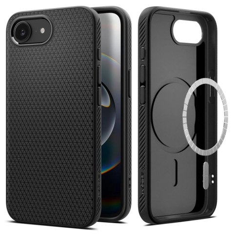 Etui Spigen Liquid Air Mag MagSafe na iPhone 16e - czarny mat Etui Spigen Liquid Air Mag MagSafe na iPhone 16e - czarny mat