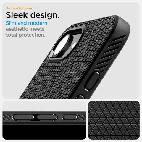 Etui Spigen Liquid Air Mag MagSafe na iPhone 16e - czarny mat Etui Spigen Liquid Air Mag MagSafe na iPhone 16e - czarny mat
