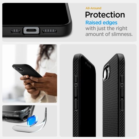 Etui Spigen Liquid Air Mag MagSafe na iPhone 16e - czarny mat Etui Spigen Liquid Air Mag MagSafe na iPhone 16e - czarny mat