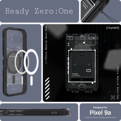 Etui Spigen Ultra Hybrid Mag MagSafe na Google Pixel 9A Zero One - czarne Etui Spigen Ultra Hybrid Mag MagSafe na Google Pixel 9A Zero One - czarne