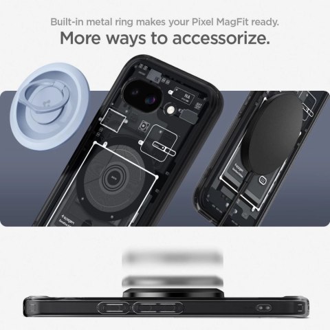 Etui Spigen Ultra Hybrid Mag MagSafe na Google Pixel 9A Zero One - czarne Etui Spigen Ultra Hybrid Mag MagSafe na Google Pixel 9A Zero One - czarne