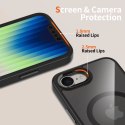 Etui Tech-Protect MagMat MagSafe na iPhone 16e - czarne-przezroczyste