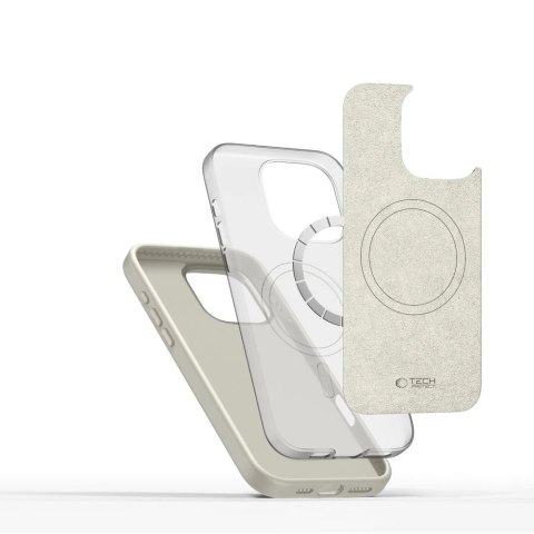 Etui Tech-Protect Silicone PU MagSafe na iPhone 16 Pro - beżowe Etui Tech-Protect Silicone PU MagSafe na iPhone 16 Pro - beżowe