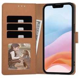Etui Tech-Protect Wallet na Samsung Galaxy A56 5G - brązowe