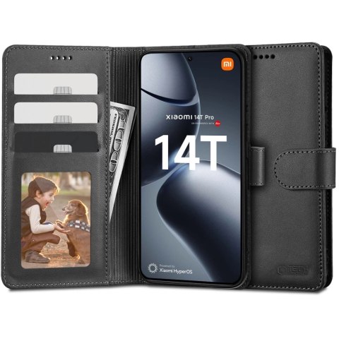 Etui Tech-Protect Wallet na Xiaomi 14T Pro - czarne Etui Tech-Protect Wallet na Xiaomi 14T Pro - czarne