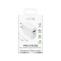 Ładowarka Puro Daily Prolite 45W USB-C USB-A Power Delivery z kablem USB-C - biała