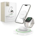Ładowarka indukcyjna Tech-Protect QI15W-A46 3w1 Magnetic MagSafe - biała
