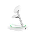 Ładowarka indukcyjna Tech-Protect QI15W-A46 3w1 Magnetic MagSafe - biała