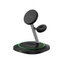 Ładowarka indukcyjna Tech-Protect QI15W-A46 3w1 Magnetic MagSafe - czarna
