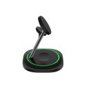 Ładowarka indukcyjna Tech-Protect QI15W-A46 3w1 Magnetic MagSafe - czarna