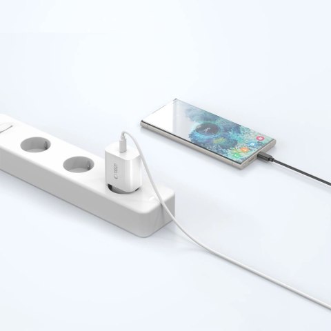 Ładowarka sieciowa Tech-Protect NC20W PD20W USB-C z kablem USB-C - biała Ładowarka sieciowa Tech-Protect NC20W PD20W USB-C z kablem USB-C - biała