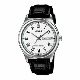 CASIO COLLECTION Mod. DAY DATE ROMANS, LEATHER - WHITE