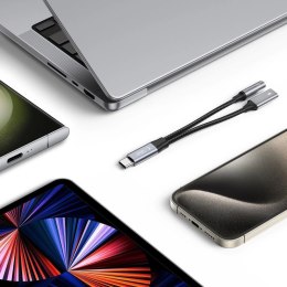 Kabel Tech-Protect UltraBoost USB-C (męski) PD 60W 6A / mini jack 3.5mm (żeński) - USB-C (żeński) - czarny