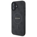 Etui Guess 4G Ring Classic Logo MagSafe na iPhone 16 - czarne