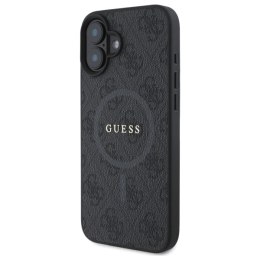 Etui Guess 4G Ring Classic Logo MagSafe na iPhone 16 - czarne